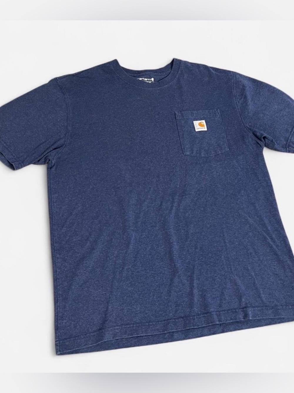 Carhartt Original Fit Mens Blue Pocket Front Workwear Tee Shirt Size‎ Medium